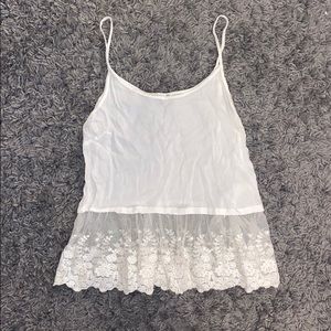 White, lace tank top